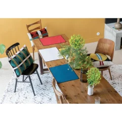 2 de sets table recyclés Laora Paon 33 x 45