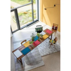 2 de sets table recyclés Laora Paon 33 x 45