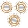 3 Miroir Rotin Soleil Diamètre 28