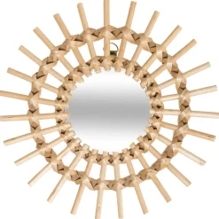 3 Miroir Rotin Soleil Diamètre 28