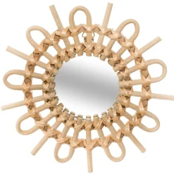 3 Miroir Rotin Soleil Diamètre 28