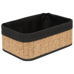 3 paniers en tissu marron
