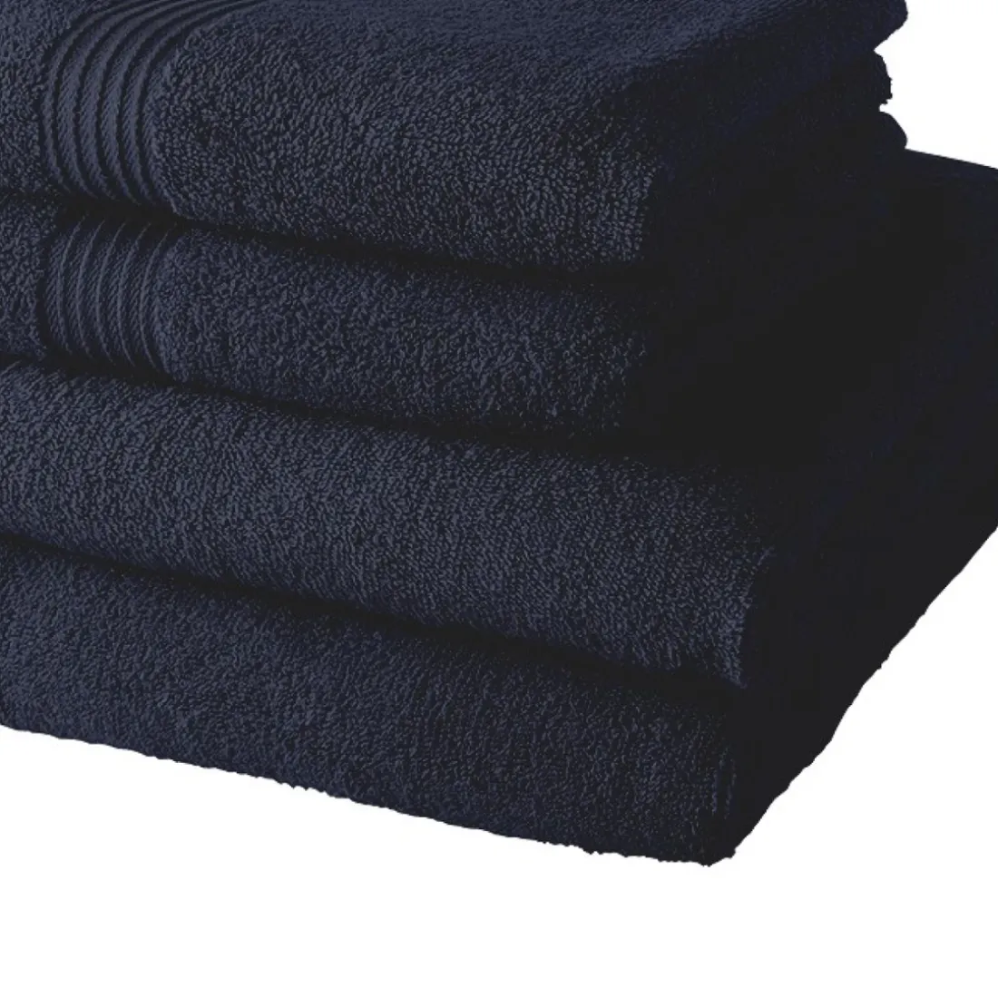2 Serviettes de bain 50x90 + 2 Draps de bain 70x130 cm 100% Coton - Navy
