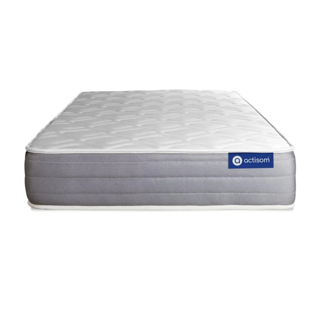 ACTISOM Matelas Ressorts ensaches et memoire de forme 5 zones de confort