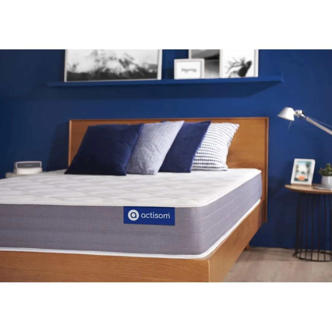 ACTISOM Matelas Ressorts ensaches et memoire de forme 5 zones de confort