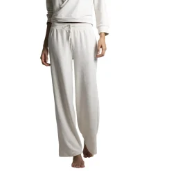 Alexa - Pantalon large blanc en coton modal