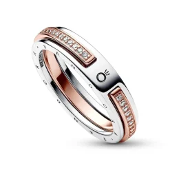 Anneau Signature et Pavé Bimatière Pandora Signature