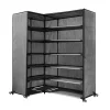 Armoire à chaussure d'angle avzc structure en métal gris