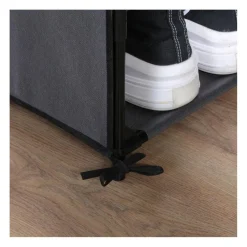 Armoire à chaussure d'angle avzc structure en métal gris