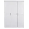 Armoire 3 Portes en Pin massif blanc NOWO