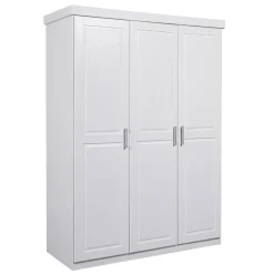 Armoire 3 Portes en Pin massif blanc NOWO