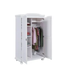 Armoire en Bois Massif Laqué Blanc HEDDA