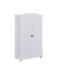 Armoire en Bois Massif Laqué Blanc HEDDA