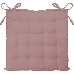 Assise matelassée INDIAN FLOWERS 40 x 40 cm en gaze de coton Rose des sables