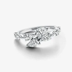 Bague Anneau Chevauchement Scintillant - Pandora Timeless