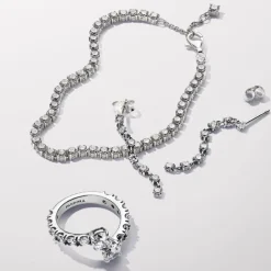 Bague Femme en argent sterling avec zircons Pandora Timeless