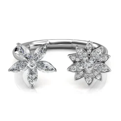 Bague Fraternal Bloom MYC-Paris DR0014-S - Argenté Et Cristal