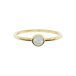 Bague Gemia En Pierre Aigue-Marine Plaqué Or