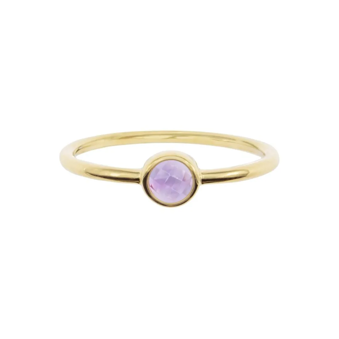 Bague Gemia En Pierre Améthyste Plaqué Or