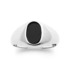 Bague homme Maison de la Bijouterie Z05ZY4Y6 Argent Onyx