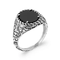 Bague homme Maison de la Bijouterie ZU4300W Argent Agate