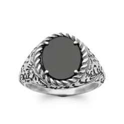 Bague homme Maison de la Bijouterie ZU4300W Argent Agate