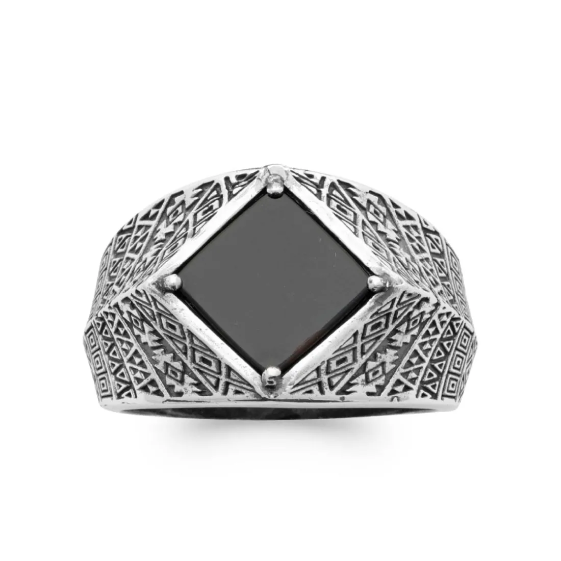 Bague homme Maison de la Bijouterie ZU4YV0W Argent Agate