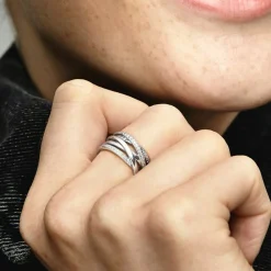 Bague lignes brillantes et scintillantes Pandora Timeless