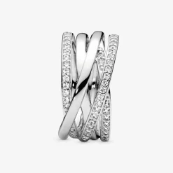 Bague lignes brillantes et scintillantes Pandora Timeless