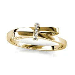 Bague Luminous Bow MYC-Paris DR0036-G - Doré Et Cristal