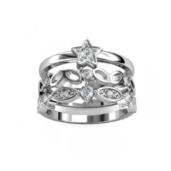 Bague Solar MYC-Paris DR0341-S - Argenté Et Cristal