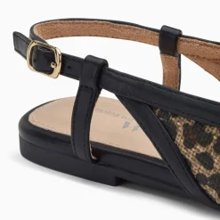Ballerines slingback Tina léopard à bride