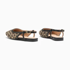 Ballerines slingback Tina léopard à bride