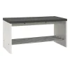 Banc de rangement chaussure avec plateau décor granit