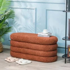 Banc Design Scandinave avec Rangement rouge