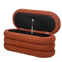 Banc Design Scandinave avec Rangement rouge
