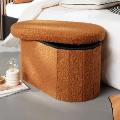 Banc rond TEDDY MOKA Caramel