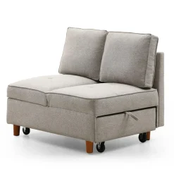 Banquette 2 places convertible Zinez Tissu Beige