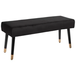 Banquette Velours Noir Salon