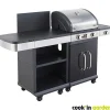 Barbecue gaz FIDGI 3 Brûleurs, réchaud latéral et desserte