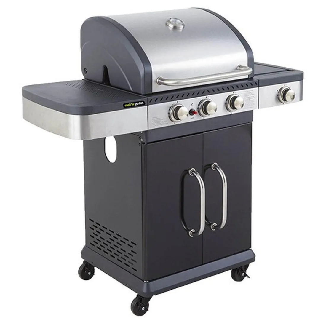 Barbecue gaz FIDGI 3 Brûleurs, réchaud latéral et desserte