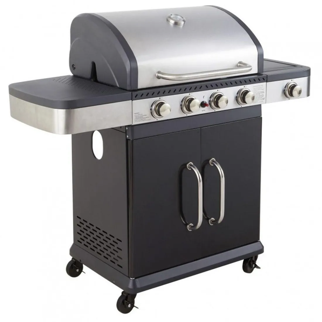Barbecue gaz FIDGI 4 Brûleurs avec desserte et évier