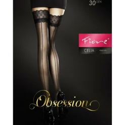 Bas 30 Deniers Noir Fiore