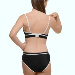 Bas de maillot de bain menstruel Adolescente - Fluxoyen - Ava noir en nylon