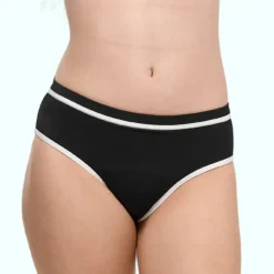 Bas de maillot de bain menstruel Adolescente - Fluxoyen - Ava noir en nylon