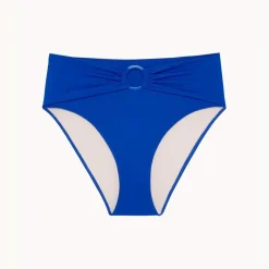 Bas de maillot de bain taille haute - Bleu