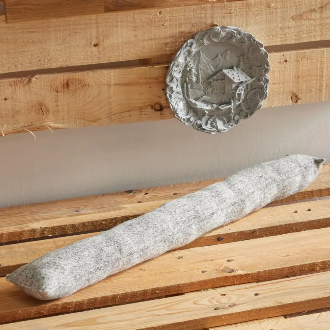 Bas de porte en coton 275g/m² HORS PISTE 80 x 10 gris claire