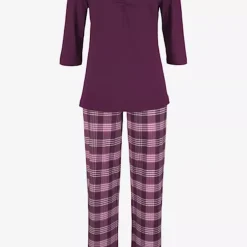 Bas de pyjamas - Rayure multicolore en coton
