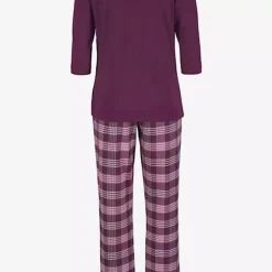 Bas de pyjamas - Rayure multicolore en coton