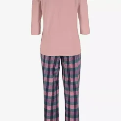 Bas de pyjamas - Rayure multicolore en coton